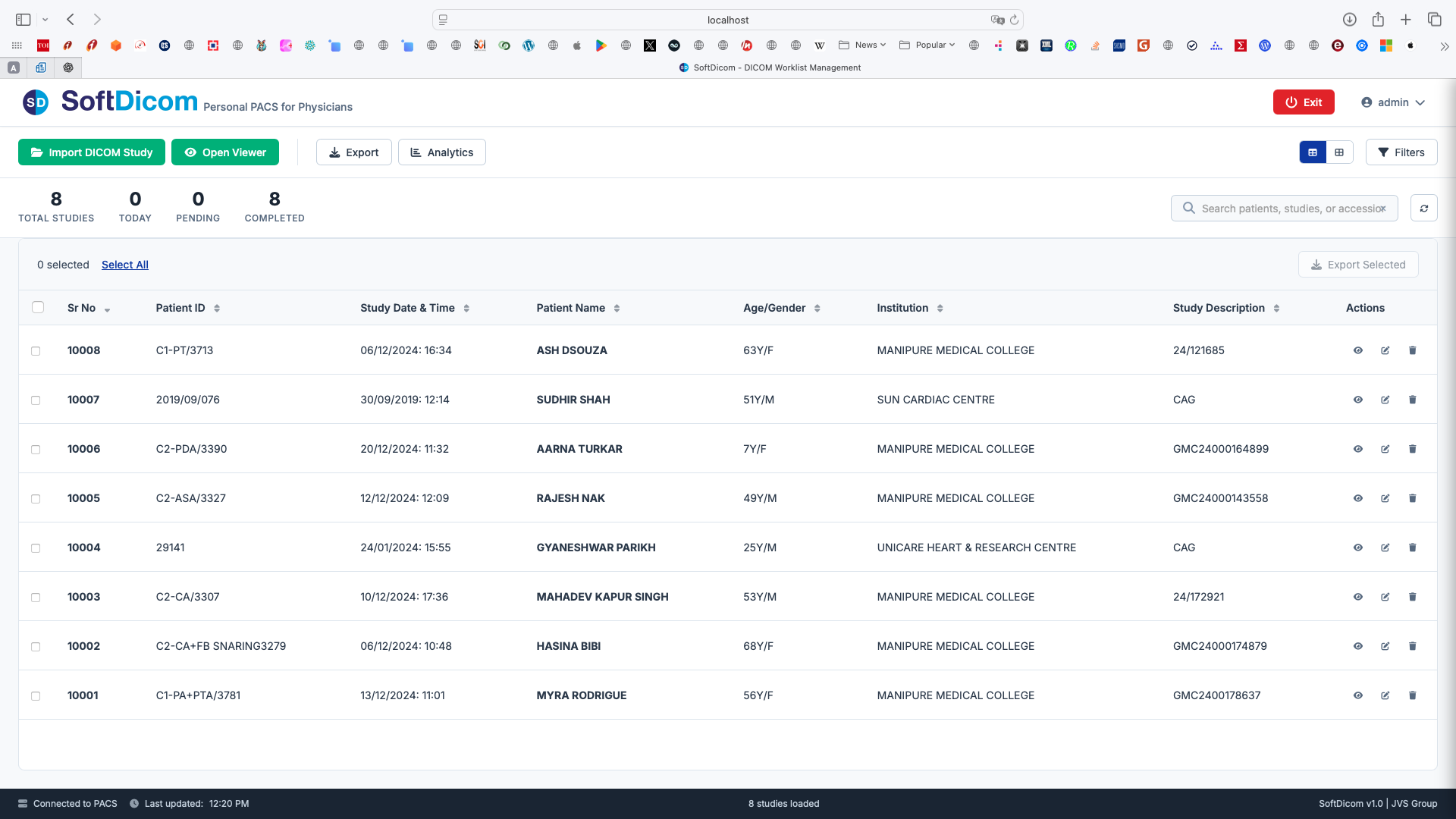 SoftDicom Import & Organize - portable PACS for cath lab and cardiology imaging